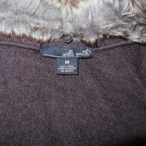 Willi Smith Brown Wool Sweater Jacket - Picture 5 of 5